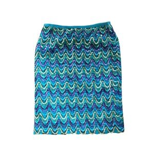Cynthia Steffe Sequin Skirt Party Cocktail Sparkly Pencil  Vintage Mardi Gras 6‎